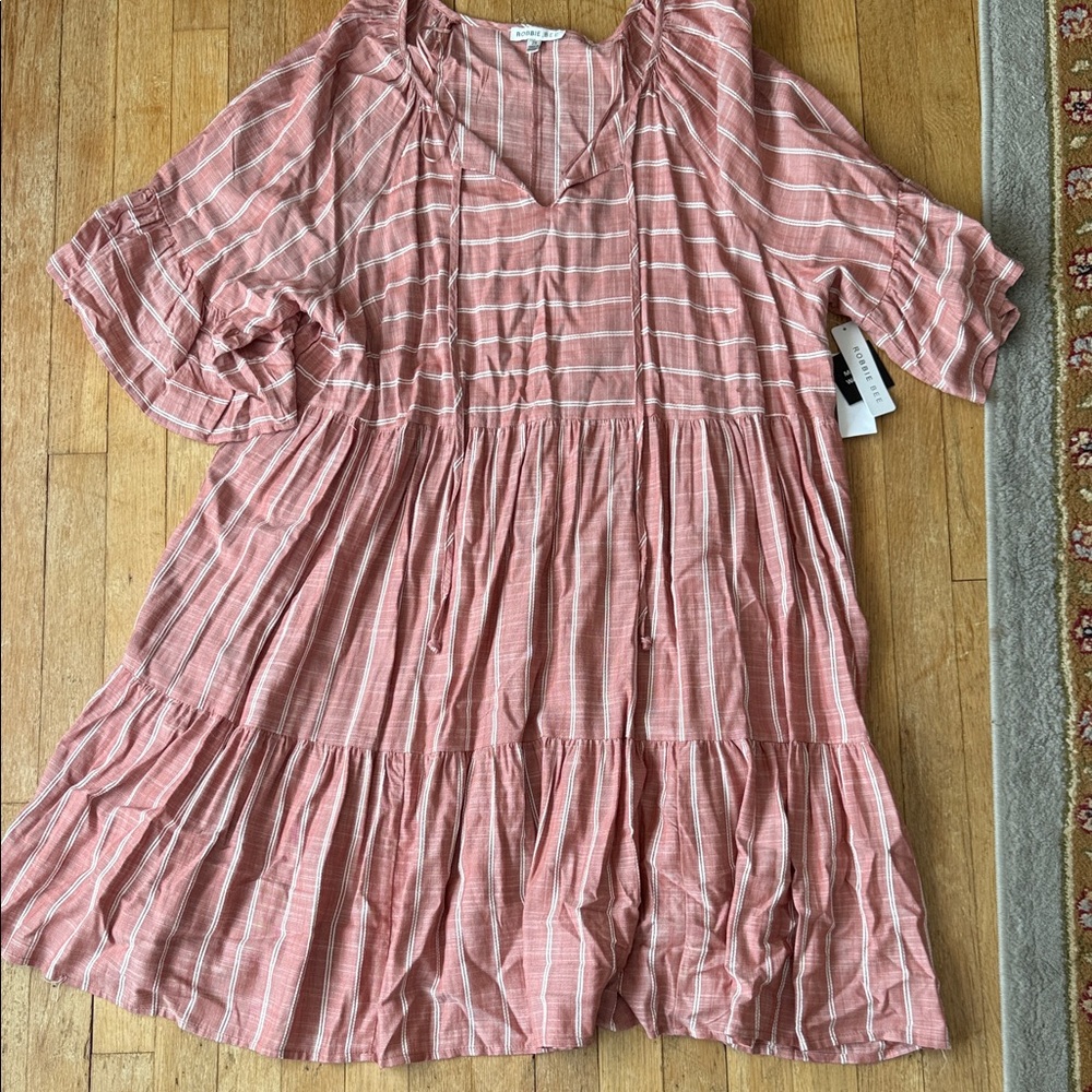 NWT Striped Pink Tunic Dress